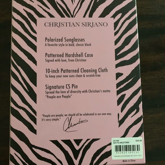 Christian Siriano Niki Sunglasses,hard shell, pin - Picture 4 of 5